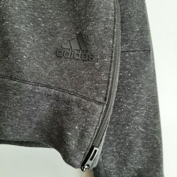 ADIDAS \ Pullover Sweatshirt Grey w/ Side Zippers Sz M - Picture 5 of 12